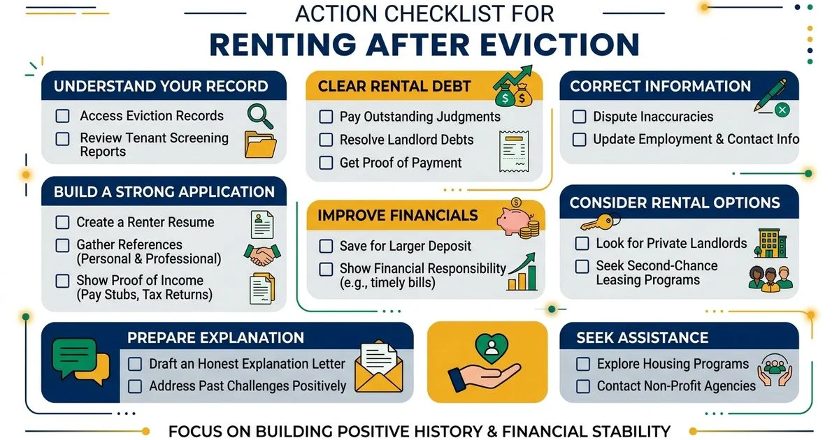 Action checklist for post-eviction renting