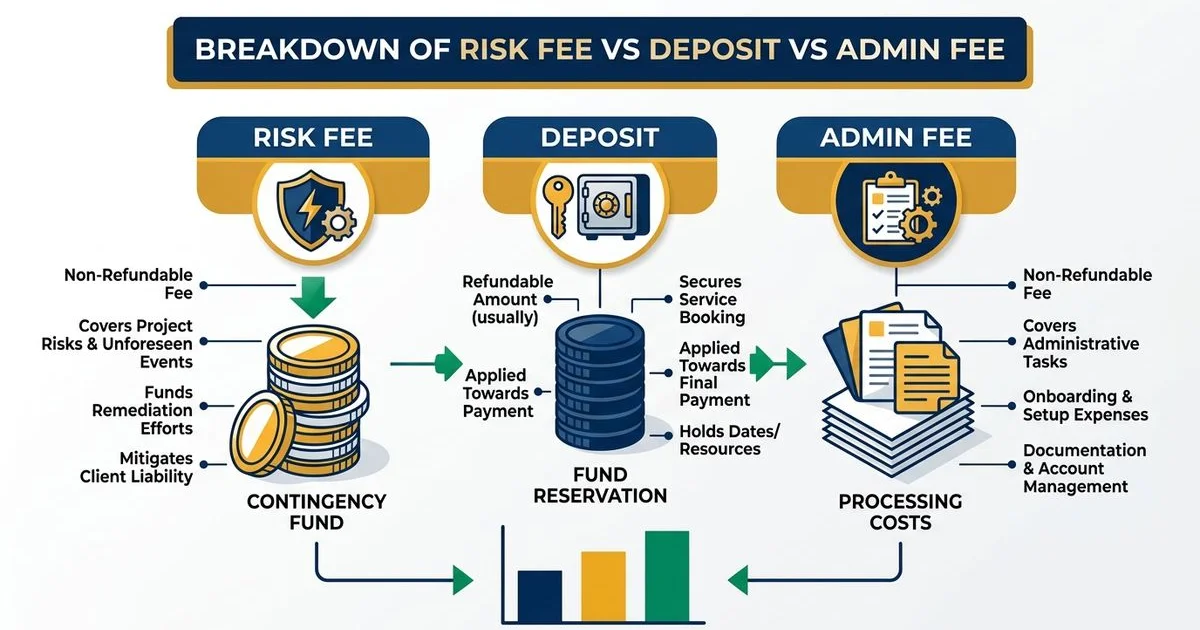 Risk fee vs deposit cost breakdown