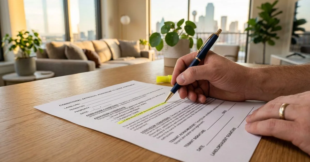 Conditional approval addendum