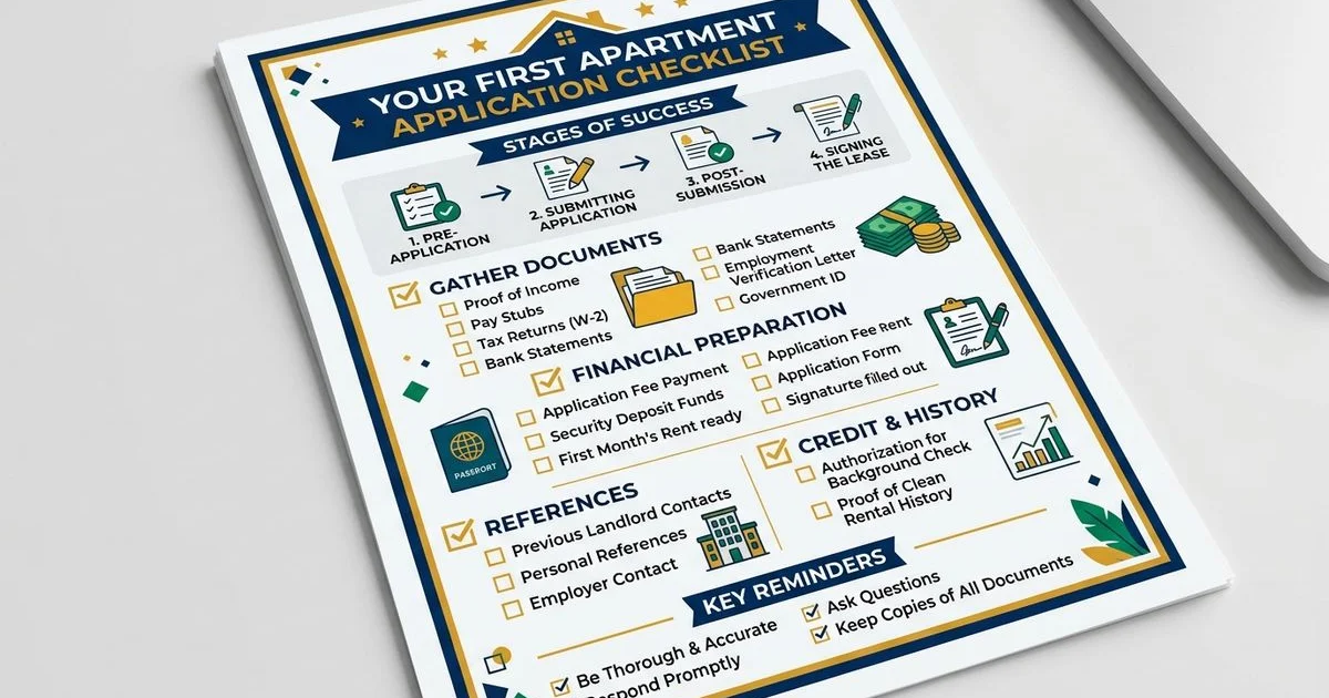 First apartment application checklist