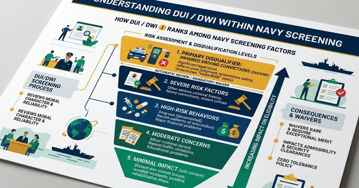 DUI/DWI ranking among screening factors