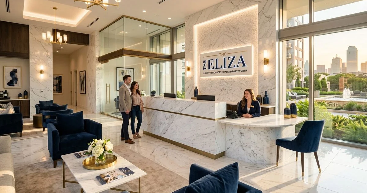 Upscale luxury leasing lobby