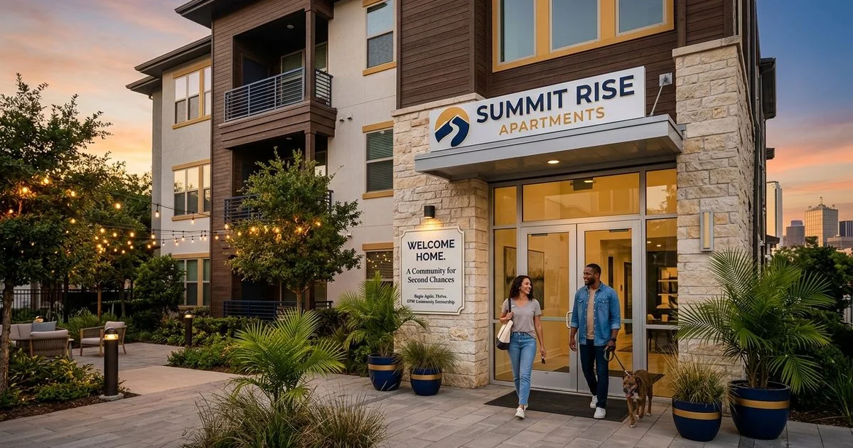 Welcoming DFW community entrance