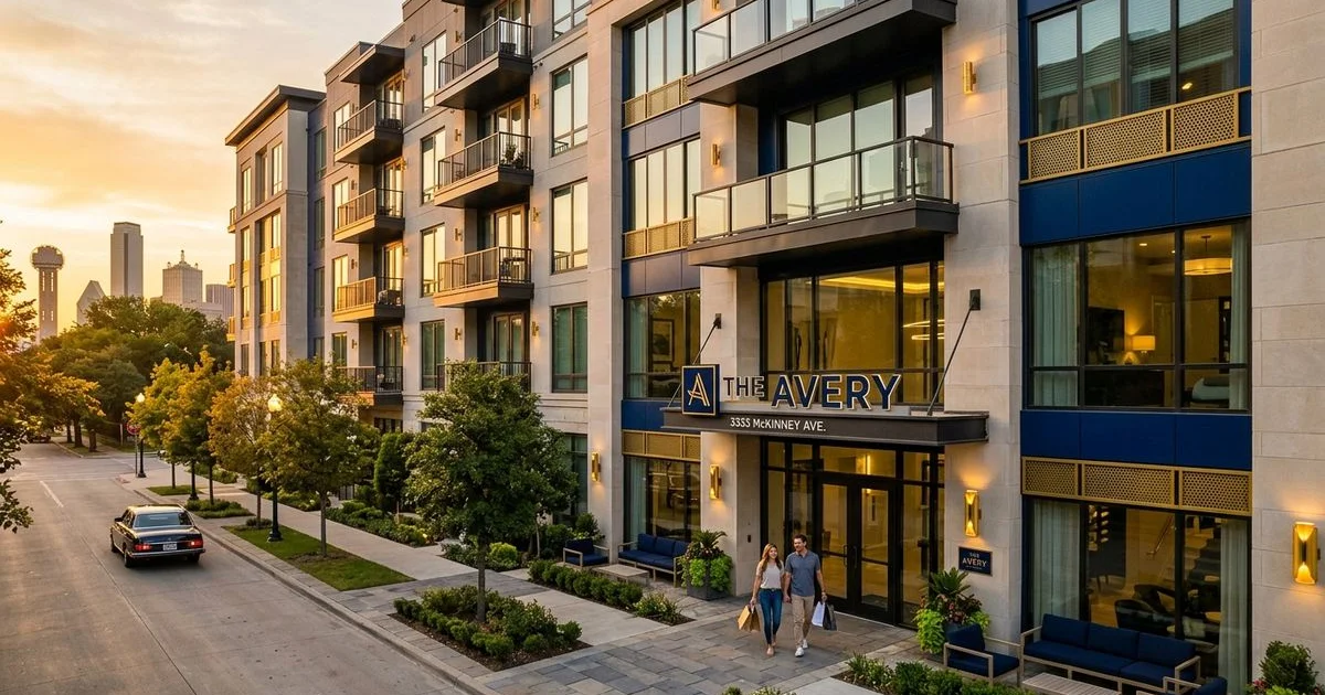 Uptown Dallas mid-rise community exterior