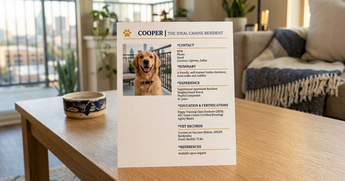 Sample pet resume document