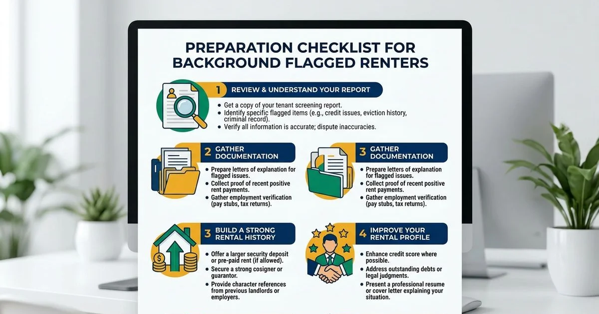Preparation checklist for background-flagged renters
