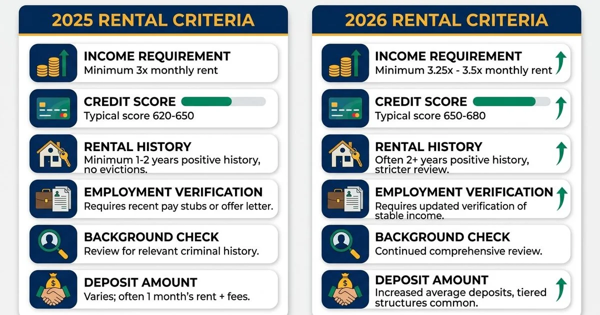 2025 vs 2026 DFW rental criteria comparison