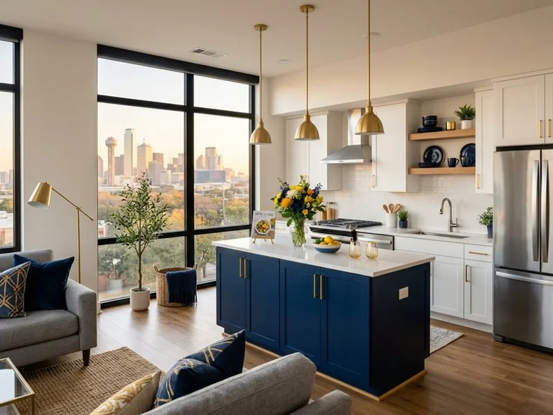 Bright DFW apartment unit interior