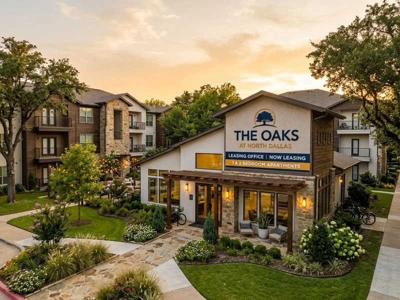 DFW garden-style apartment community exterior