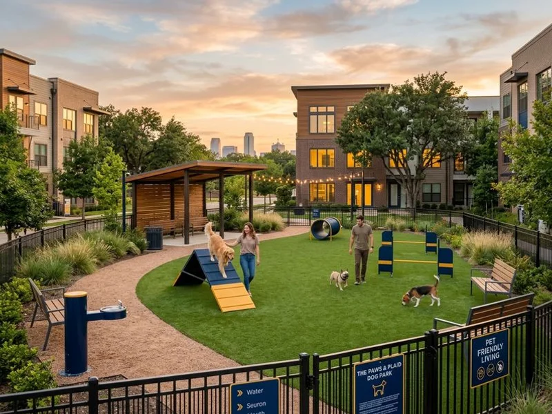 Pet-friendly community dog park amenity
