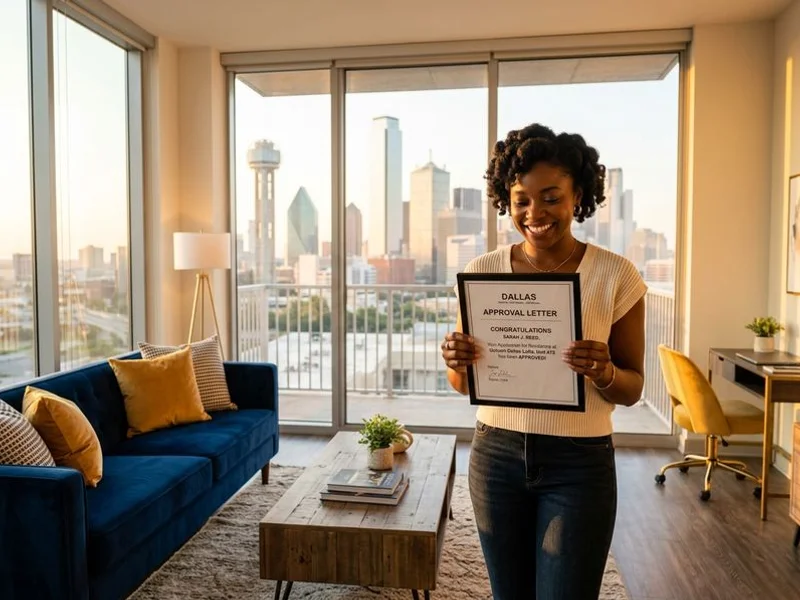 Renter holding apartment approval letter