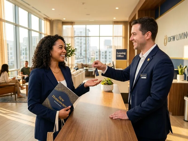 Renter receiving keys at signing