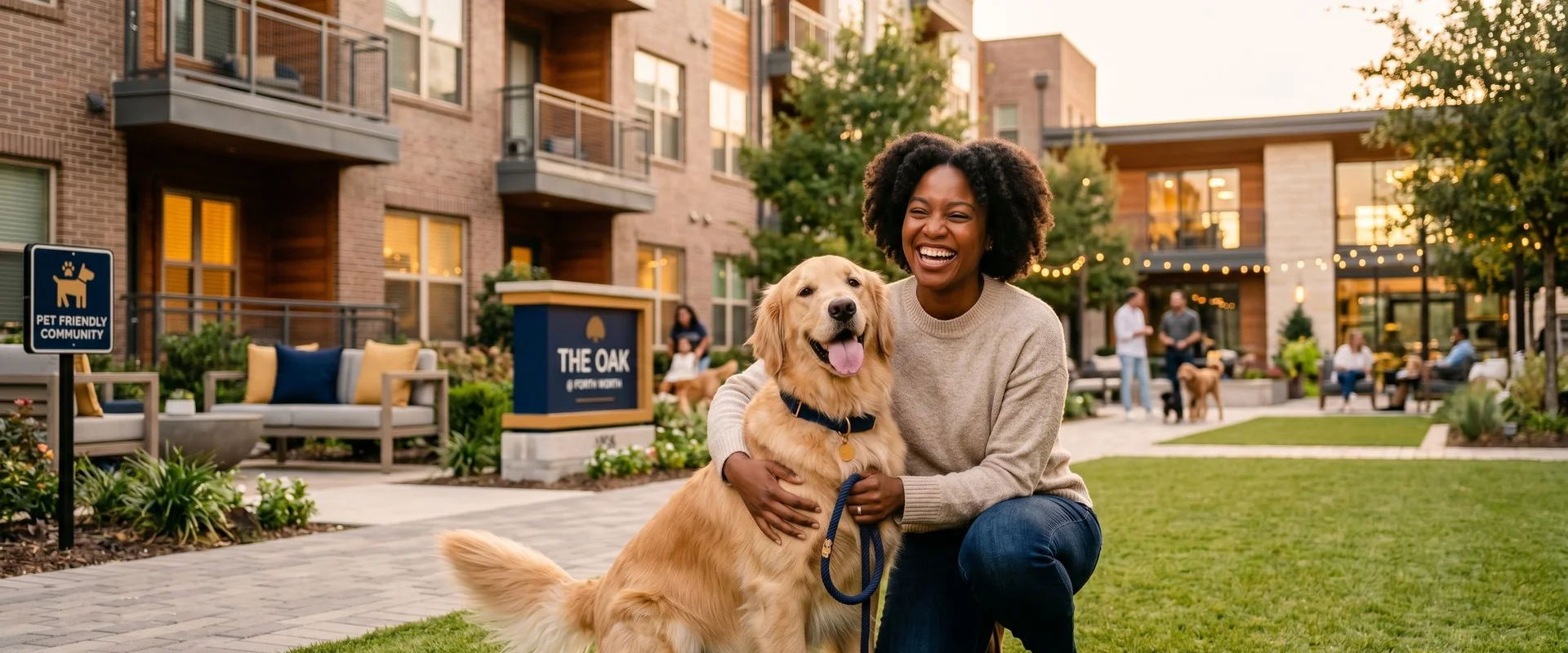Renter with a large dog at a pet-friendly community