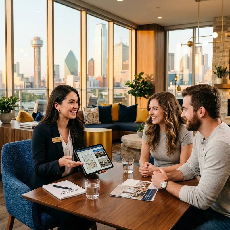 Friendly Dallas apartment locator with clients